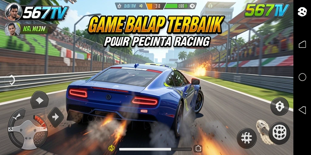 Gameplay Racing yang mendebarkan dalam 567TV.