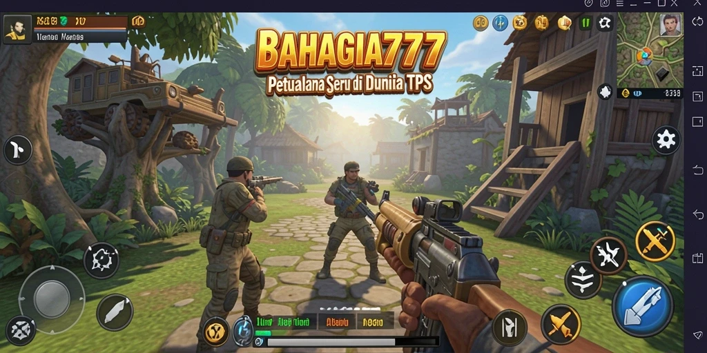 Tampilan dinamis gameplay TPS di BAHAGIA777.