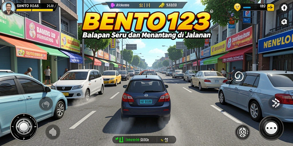 Tampilan menegangkan dari gameplay BENTO123 yang penuh aksi balapan.