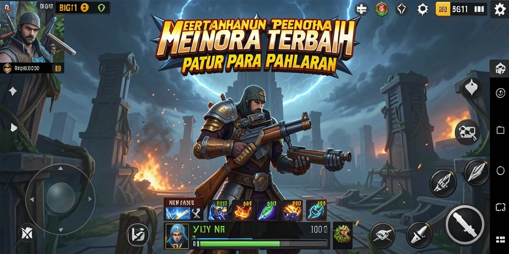 Tangkapan layar BIG11 menampilkan aksi seru dalam Pertahanan Menara.