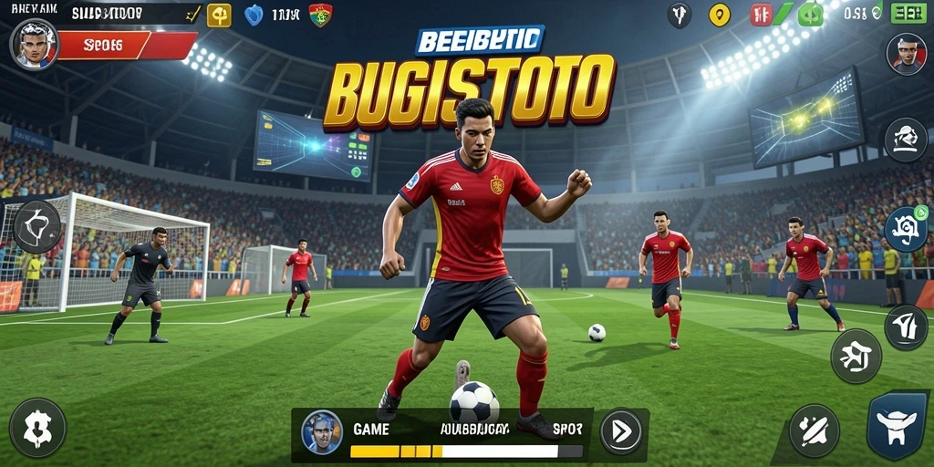 Gameplay BUGISTOTO yang seru dan penuh aksi olahraga.