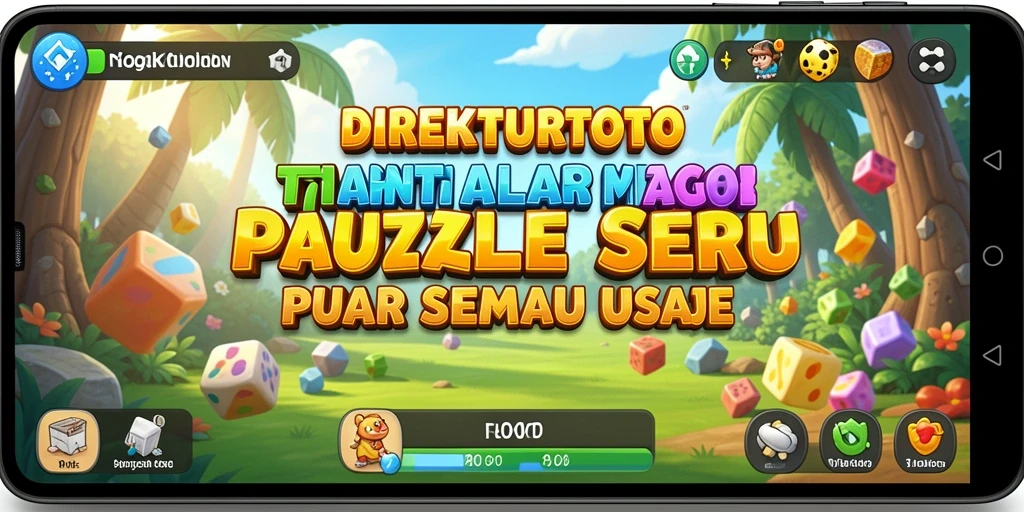 Screenshot gameplay DIREKTURTOTO yang menampilkan tantangan Puzzle.