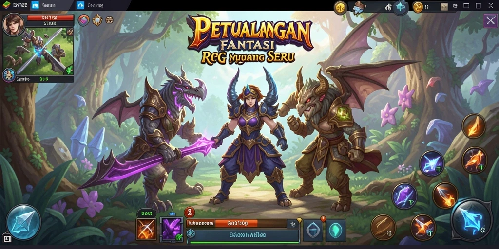 Tampilan gameplay RPG yang mendebarkan dan penuh aksi.