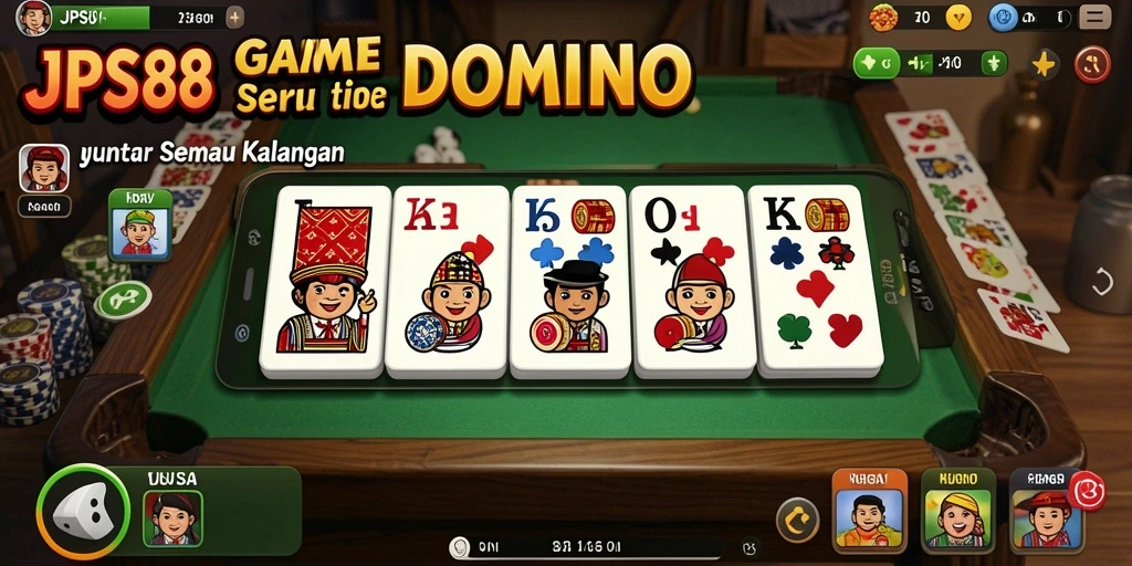 Screenshot gameplay JPS88 menampilkan aksi seru permainan domino.