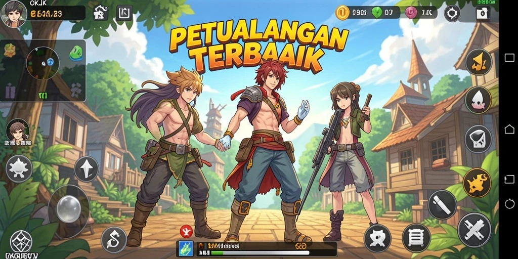 Screenshot utama OKJK menampilkan aksi seru dalam dunia Anime.