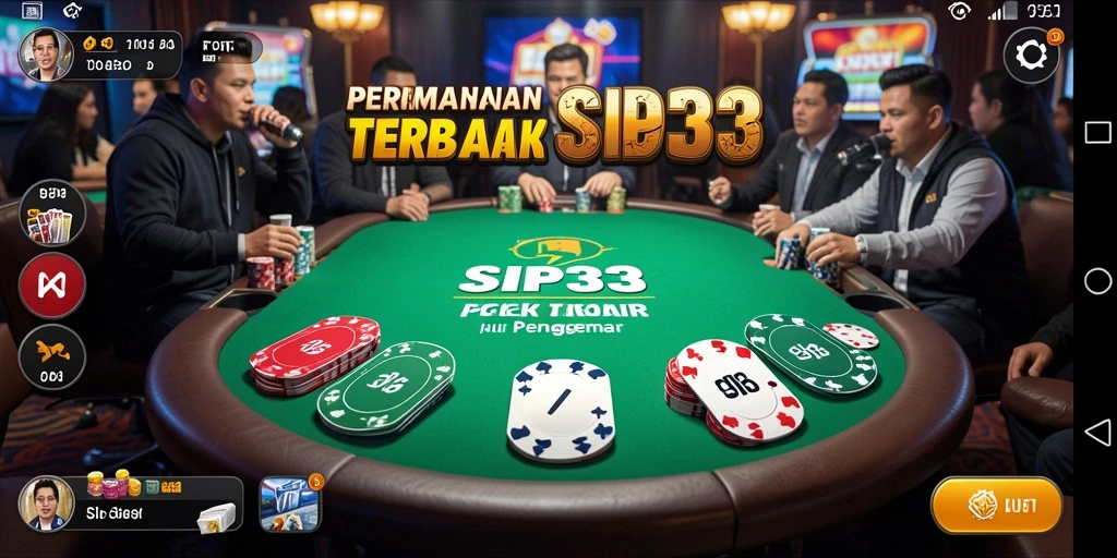Tampilan gameplay SIP33 yang menarik dalam permainan Poker.