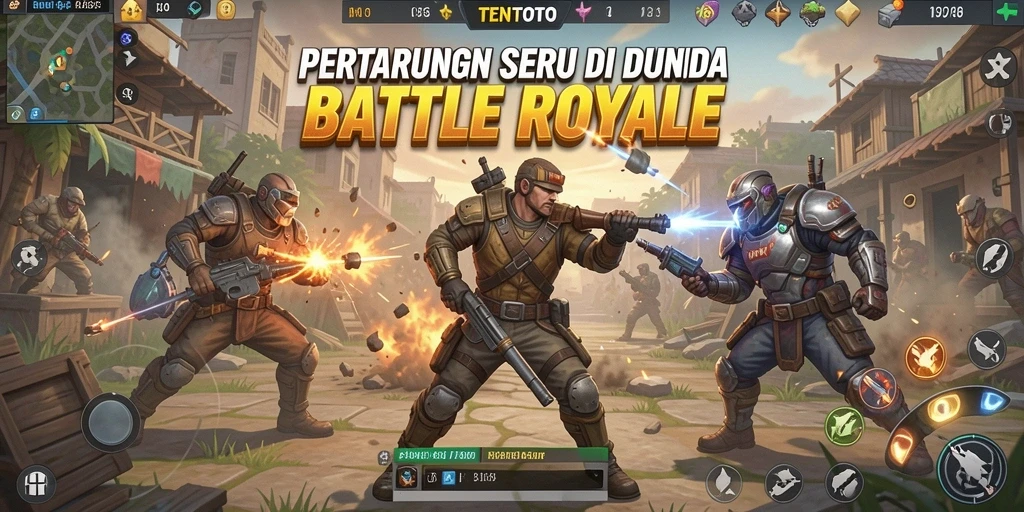 Gameplay seru TENTOTO dalam pertarungan Battle Royale.